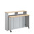 23" X 47" X 37" Natural Gray Wood Casters Kitchen Cart (347571)