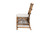 Kim Modern Bohemian White Fabric And Natural Brown Rattan Dining Chair Kim-Natural Rattan-DC