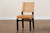 Lesia Modern Bohemian Natural Brown Rattan And Espresso Brown Mahogany Wood Dining Chair Lesia-Dark Brown-DC