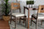 Porsha Modern Bohemian Dark Brown Finished Mahogany Wood And Natural Rattan Dining Chair Porsha-Mahogany-DC