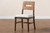 Porsha Modern Bohemian Dark Brown Finished Mahogany Wood And Natural Rattan Dining Chair Porsha-Mahogany-DC