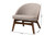 Lovella Mid-Century Modern Grey Fabric And Walnut Brown Finished Wood 2-Piece Accent Chair Set Lovella-Walnut-CC