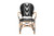 Wallis Modern French Two-Tone Black And White Weaving And Natural Rattan Indoor Dining Chair BC010-W3-Rattan-DC Arm