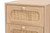 Elsbeth Mid-Century Modern Light Brown Finished Wood And Natural Rattan 1-Drawer End Table LC22040701-Rattan-ET