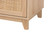 Elsbeth Mid-Century Modern Light Brown Finished Wood And Natural Rattan 1-Drawer End Table LC22040701-Rattan-ET
