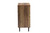 Baylah Mid-Century Modern Natural Brown Finished Wood And Black Metal 2-Door Sideboard LCF20202-Brown-Sideboard