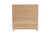 Elsbeth Mid-Century Modern Oak Brown Finished Wood And Natural Rattan 5-Drawer Storage Cabinet LC22040704-Rattan-5DW Cabinet