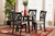 Brooke Modern Beige Fabric And Dark Brown Finished Wood 5-Piece Dining Set Rosie-Sand/Dark Brown-5PC Dining Set