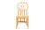 Monaco Modern Bohemian Oak Brown Finished Mahogany Wood And Natural Rattan Dining Chair Monaco-Rattan-DC