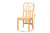 Monaco Modern Bohemian Oak Brown Finished Mahogany Wood And Natural Rattan Dining Chair Monaco-Rattan-DC