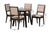 Alani Modern Beige Fabric And Dark Brown Finished Wood 5-Piece Dining Set Alani-Sand/Dark Brown-5PC Dining Set