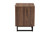 Sadia Modern Walnut Brown Finished Wood And Black Metal 1-Drawer End Table LCF20211284-Walnut-ET