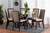 Eira Modern Sand Fabric And Dark Brown Finished Wood 7-Piece Dining Set Eira-Sand/Dark Brown-7PC Dining Set