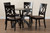 Velia Modern Sand Fabric And Dark Brown Finished Wood 5-Piece Dining Set Velia-Sand/Dark Brown-5PC Dining Set
