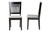 Genesis Modern Grey Fabric And Dark Brown Finished Wood 2-Piece Dining Chair Set RH389C-Grey/Dark Brown-DC-2PK