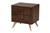 Graceland Mid-Century Modern Transitional Walnut Brown Finished Wood 2-Drawer Nightstand LV45ST4524WI-CLB-NS