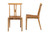 Artha Modern Bohemian Natural Brown Teak Wood And Seagrass 2-Piece Dining Chair Set Artha-Teak-DC