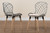 Sabelle Modern Bohemian Natural Brown Finished Teak Wood And Light Blue Rattan 2-Piece Dining Chair Set Santa1-Blue Rattan-DC
