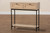 Sherwin Mid-Century Modern Light Brown And Black 2-Drawer Console Table With Woven Rattan Accent SR221178-Wooden/Rattan-Console Table