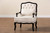 Dion Traditional French Cream Fabric And Wenge Brown Finished Wood Accent Chair BBT5470.12 A1-Cream/Wenge-Chair