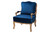 Jules Traditional Navy Blue Fabric And French Oak Brown Finished Wood Accent Chair BBT5470-Navy Blue/French Oak-Chair