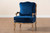 Jules Traditional Navy Blue Fabric And French Oak Brown Finished Wood Accent Chair BBT5470-Navy Blue/French Oak-Chair