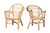 Zara Modern Bohemian Natural Rattan 2-Piece Accent Chair Set Zara-Rattan-AC