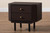 Norwood Modern Transitional Two-Tone Black And Espresso Brown Finished Wood 2-Drawer End Table LV34ST3424WI-MW-Side Table