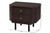 Norwood Modern Transitional Two-Tone Black And Espresso Brown Finished Wood 2-Drawer End Table LV34ST3424WI-MW-Side Table