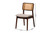 Dannon Mid-Century Modern Grey Fabric And Walnut Brown Finished Wood 2-Piece Dining Chair Set CS001C-Walnut/Light Grey-DC-2PK