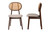 Darrion Mid-Century Modern Grey Fabric And Walnut Brown Finished Wood 2-Piece Dining Chair Set CS004C-Walnut/Light Grey-DC-2PK