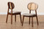 Darrion Mid-Century Modern Grey Fabric And Walnut Brown Finished Wood 2-Piece Dining Chair Set CS004C-Walnut/Light Grey-DC-2PK