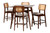 Dannon Mid-Century Modern Grey Fabric And Walnut Brown Finished Wood 5-Piece Pub Set CS001P-Walnut/Light Grey-5PC Pub Set