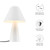 Jovial Metal Mushroom Table Lamp EEI-6529-WHI