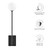 Riva White Globe Wall Sconce EEI-6533-BLK