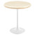 Lippa 20" Round Artificial Travertine Side Table EEI-6745-WHI-TRA