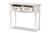 Capucine Antique French Country Cottage Two Tone Natural Whitewashed Oak And White Finished Wood 2-Drawer Console Table JY17A022-White-Console