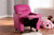 Evonka Modern And Contemporary Magenta Pink Faux Leather Kids Recliner Chair LD2056-Pink-CC