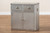 Serge French Industrial Silver Metal 2-Door Accent Storage Cabinet JY17B162-Silver-Cabinet