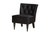 Harmon Modern And Contemporary Transitional Black Velvet Fabric Upholstered And Black Finished Wood Accent Chair RAC515FB-Black Velvet/Black-CC