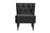 Harmon Modern And Contemporary Transitional Black Velvet Fabric Upholstered And Black Finished Wood Accent Chair RAC515FB-Black Velvet/Black-CC