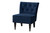 Harmon Modern And Contemporary Transitional Navy Blue Velvet Fabric Upholstered And Black Finished Wood Accent Chair RAC515FB-Navy Blue Velvet/Black-CC