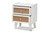 Balta Mid-Century Modern Transitional Oak Brown Rattan And White Finished Wood 2-Drawer End Table 7634-White/Oak-ET