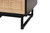 Declan Mid-Century Modern Espresso Brown Finished Wood And Natural Rattan 2-Drawer End Table LCF20008-Rattan-ET