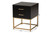 Inaya Contemporary Glam And Luxe Black Finished Wood And Gold Metal 2-Drawer End Table LCF20403-Black/Gold-ET