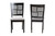 Deanna Modern Grey Fabric And Dark Brown Finished Wood 2-Piece Dining Chair Set RH387C-Grey/Dark Brown-DC-2PK