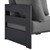 Tahoe Outdoor Patio Powder-Coated Aluminum Modular Corner Chair - Gray Charcoal EEI-6631-GRY-CHA