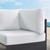 Tahoe Outdoor Patio Powder-Coated Aluminum Modular Corner Chair - Gray White EEI-6631-GRY-WHI