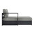 Tahoe Outdoor Patio Powder-Coated Aluminum Modular Left-Facing Chaise Lounge - Gray Gray EEI-6632-GRY-GRY