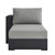 Tahoe Outdoor Patio Powder-Coated Aluminum Modular Left-Facing Chaise Lounge - Gray Gray EEI-6632-GRY-GRY